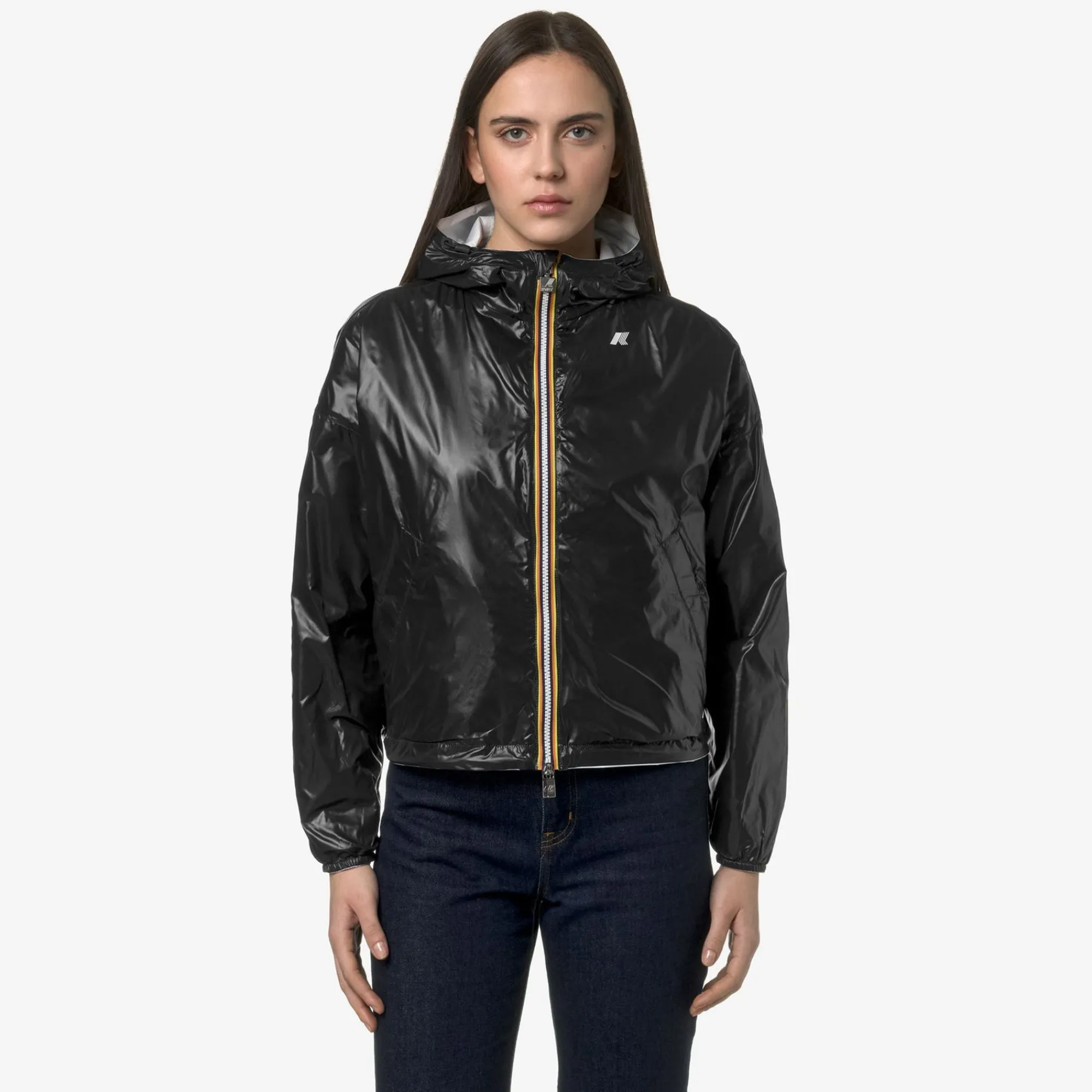 K-WAY Laurette Plus.2 Reversible - Jackets - Short - Woman - White-Black Flash Sale