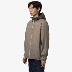 K-WAY Le Vrai 3.0 Claude - Jackets - Mid - Unisex - Beige Taupe-Green Blackish Fashion