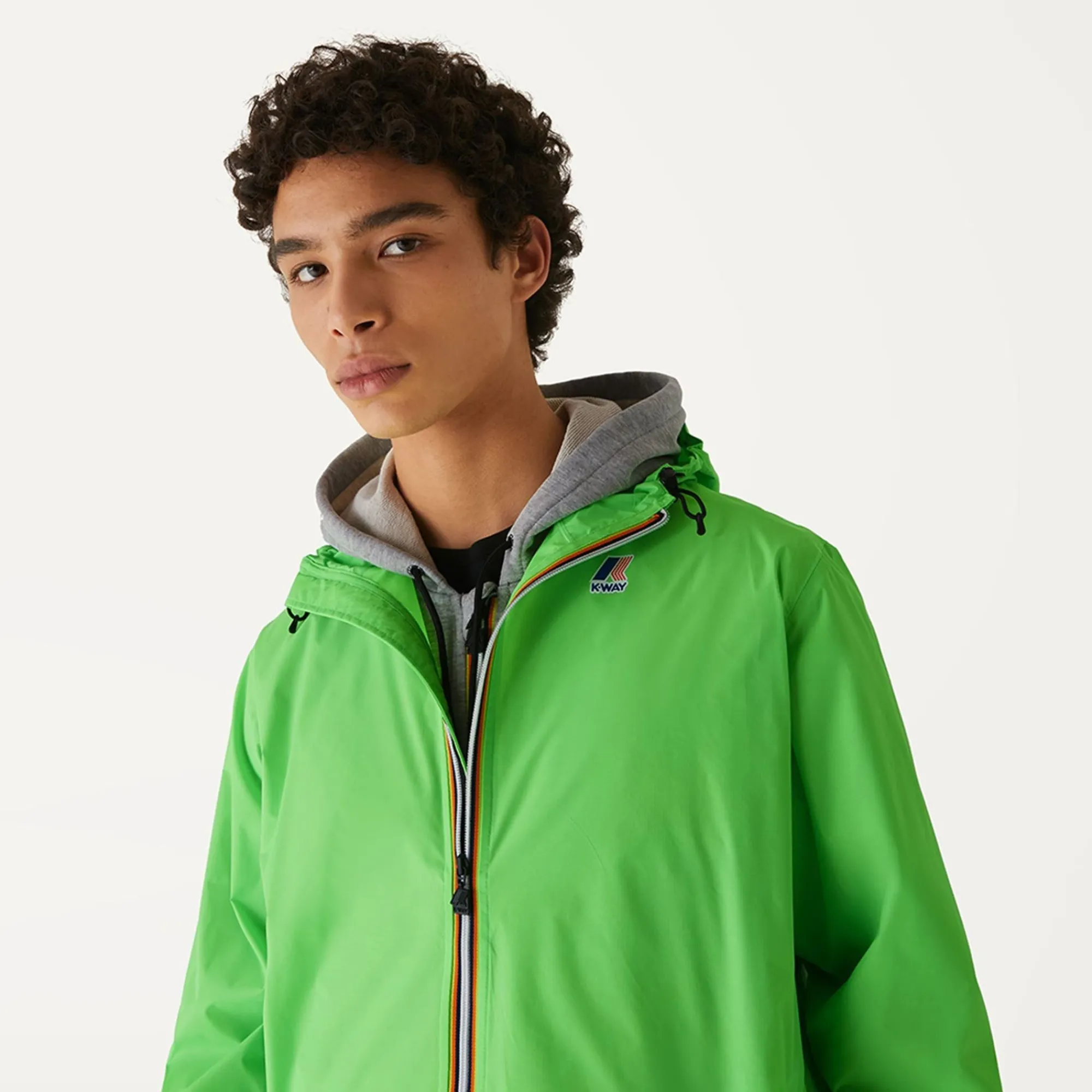 K-WAY Le Vrai 3.0 Claude - Jackets - Mid - Unisex - Green Fluo Discount
