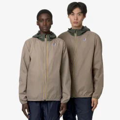 K-WAY Le Vrai 3.0 Claude - Jackets - Mid - Unisex - Beige Taupe-Green Blackish Shop