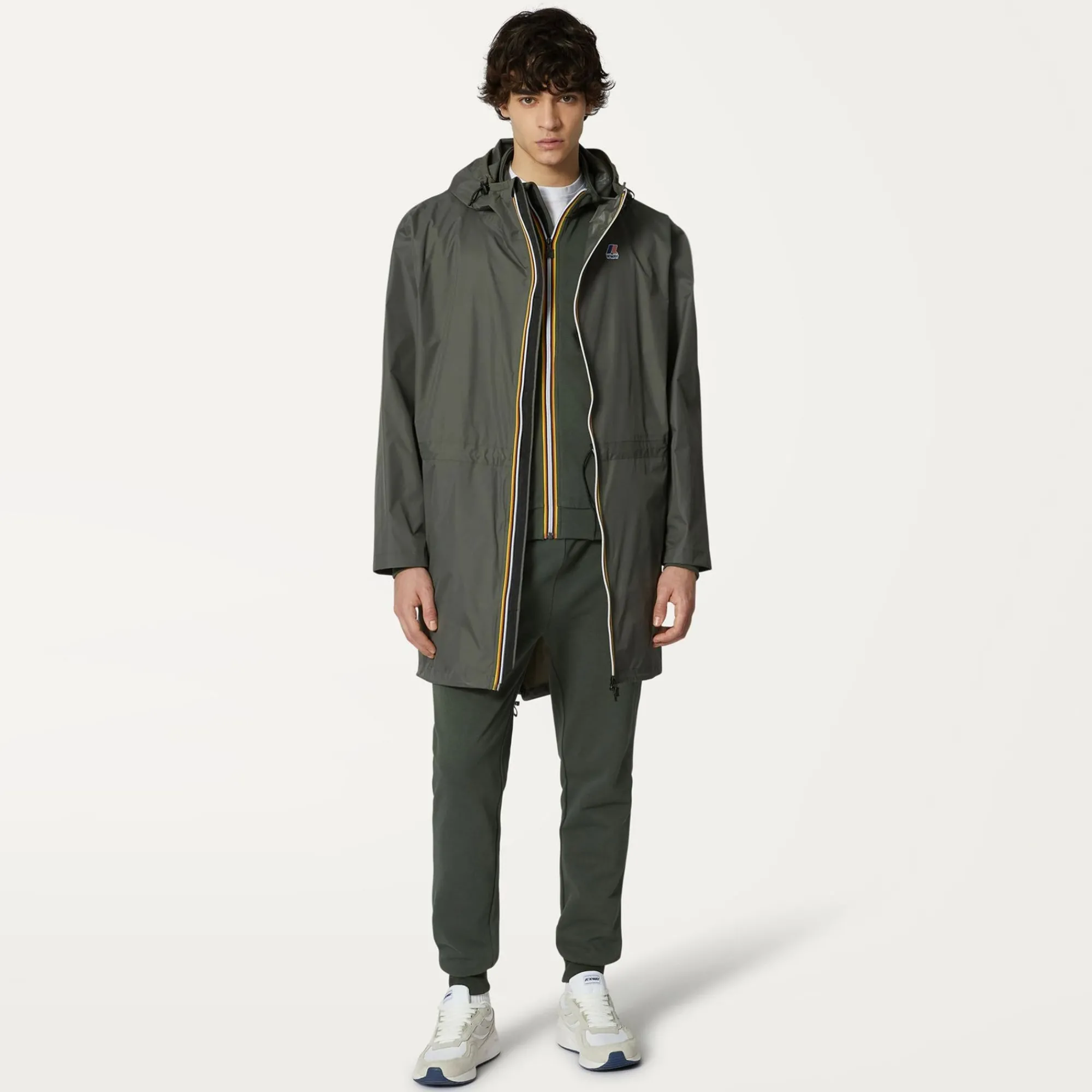 K-WAY Le Vrai 3.0 Elysees - Jackets - 3/4 Length - Unisex - Green Blackish Outlet