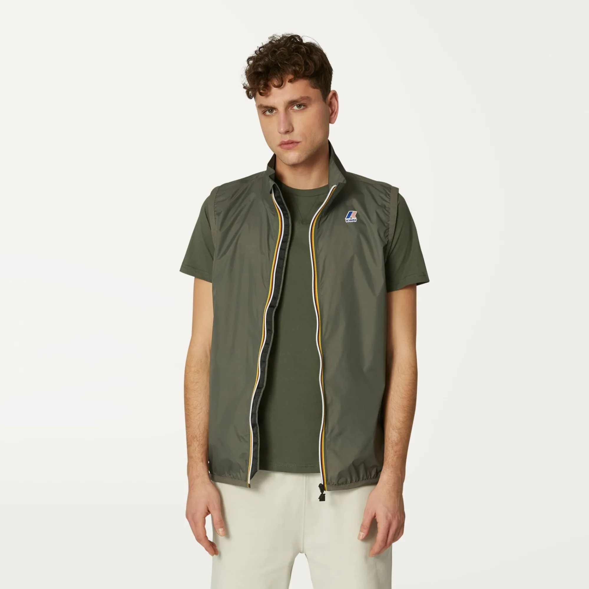 K-WAY Le Vrai 3.0 Rouland - Jackets - Vest - Unisex - Green Blackish Clearance