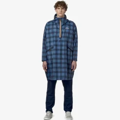 K-WAY Le Vrai 3.0 Terence Grap Mk - Jackets - Poncho - Unisex - Check Blue New