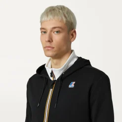 K-WAY Le Vrai Arnel Poly Cotton - Fleece - Jacket - Unisex - Black Pure Flash Sale