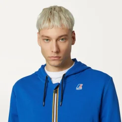 K-WAY Le Vrai Arnel Poly Cotton - Fleece - Jacket - Unisex - Blue Royal Marine Best Sale