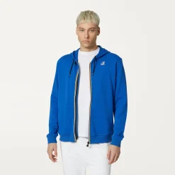 K-WAY Le Vrai Arnel Poly Cotton - Fleece - Jacket - Unisex - Blue Royal Marine Best Sale