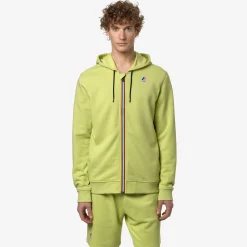 K-WAY Le Vrai Arnel Poly Cotton - Fleece - Jacket - Unisex - Green Celery Fashion