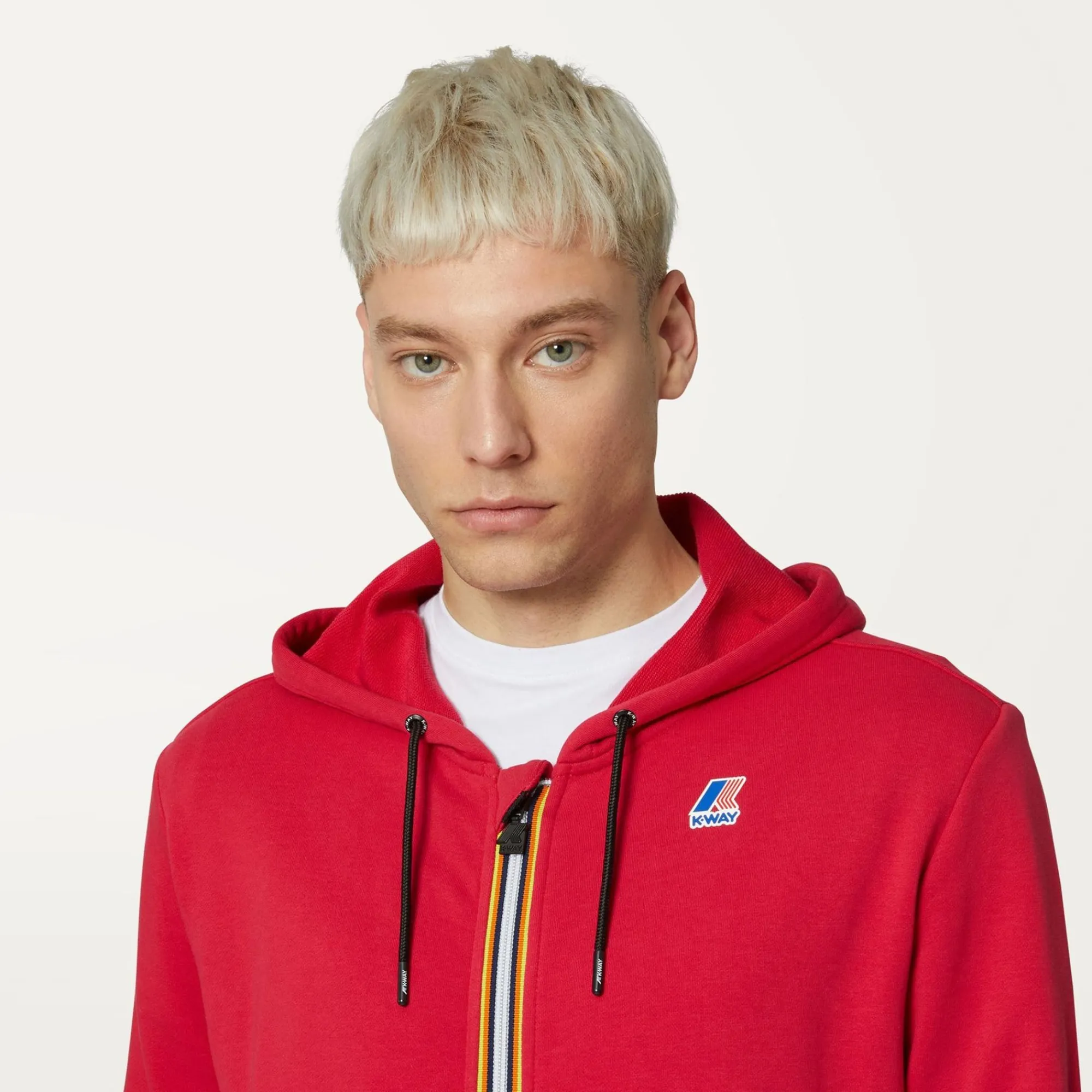 K-WAY Le Vrai Arnel Poly Cotton - Fleece - Jacket - Unisex - Red Berry Cheap