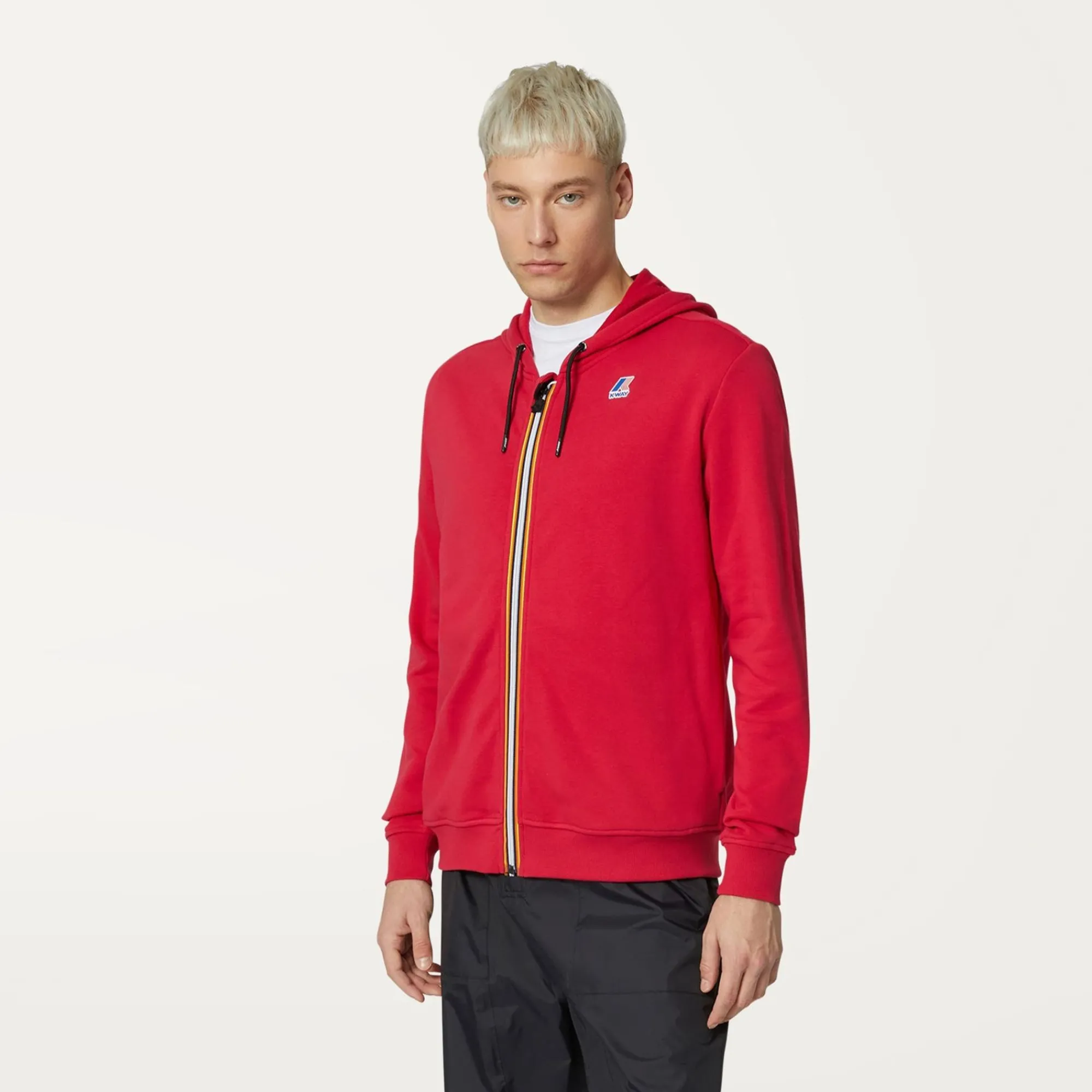 K-WAY Le Vrai Arnel Poly Cotton - Fleece - Jacket - Unisex - Red Berry Cheap