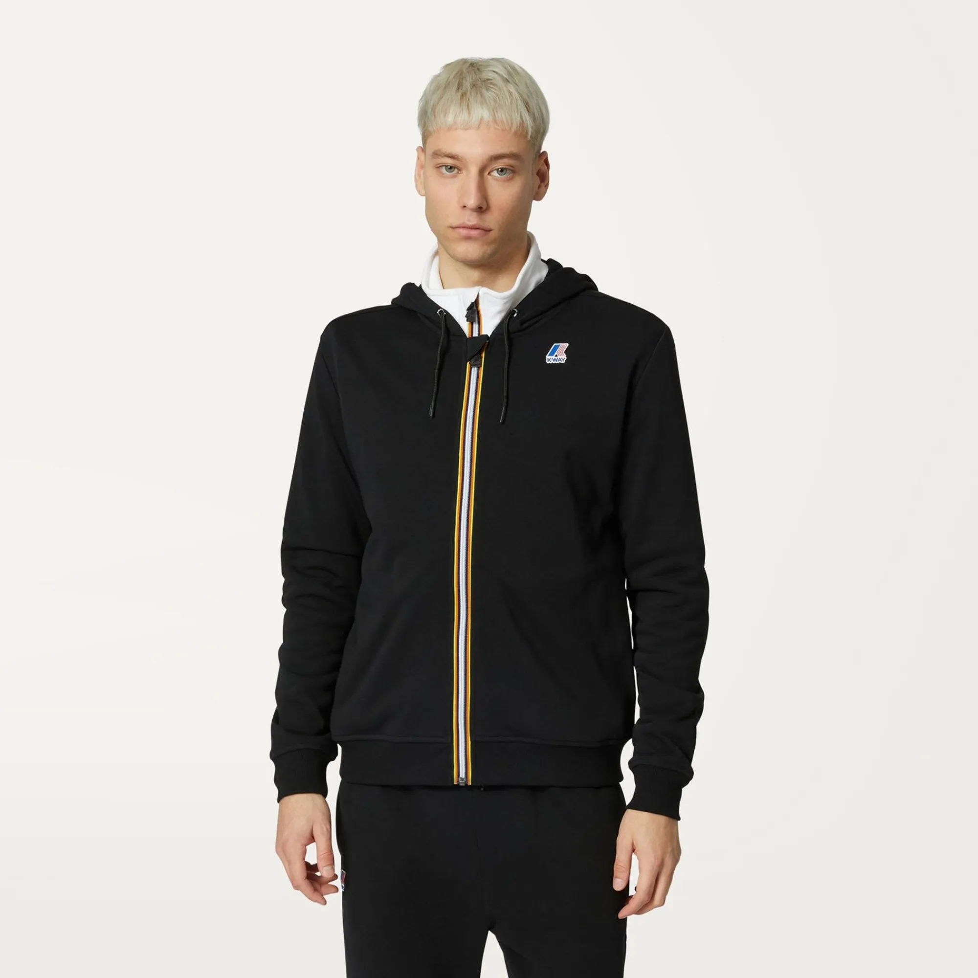 K-WAY Le Vrai Arnel Poly Cotton - Fleece - Jacket - Unisex - Black Pure Discount