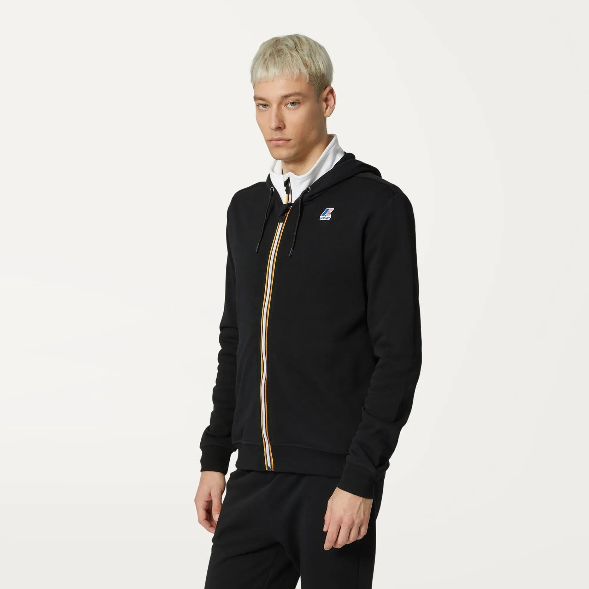 K-WAY Le Vrai Arnel Poly Cotton - Fleece - Jacket - Unisex - Black Pure Discount