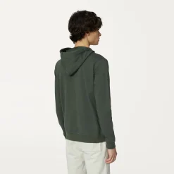 K-WAY Le Vrai Arnel Poly Cotton - Fleece - Jacket - Unisex - Green Blackish Clearance