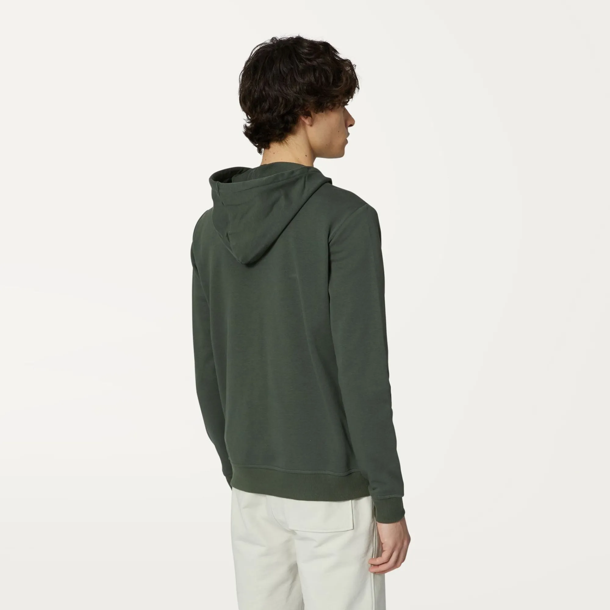 K-WAY Le Vrai Arnel Poly Cotton - Fleece - Jacket - Unisex - Green Blackish Clearance