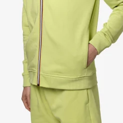 K-WAY Le Vrai Arnel Poly Cotton - Fleece - Jacket - Unisex - Green Celery Clearance