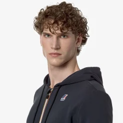 K-WAY Le Vrai Arnel Poly Cotton - Fleece - Jacket - Unisex - Blue Depth Store