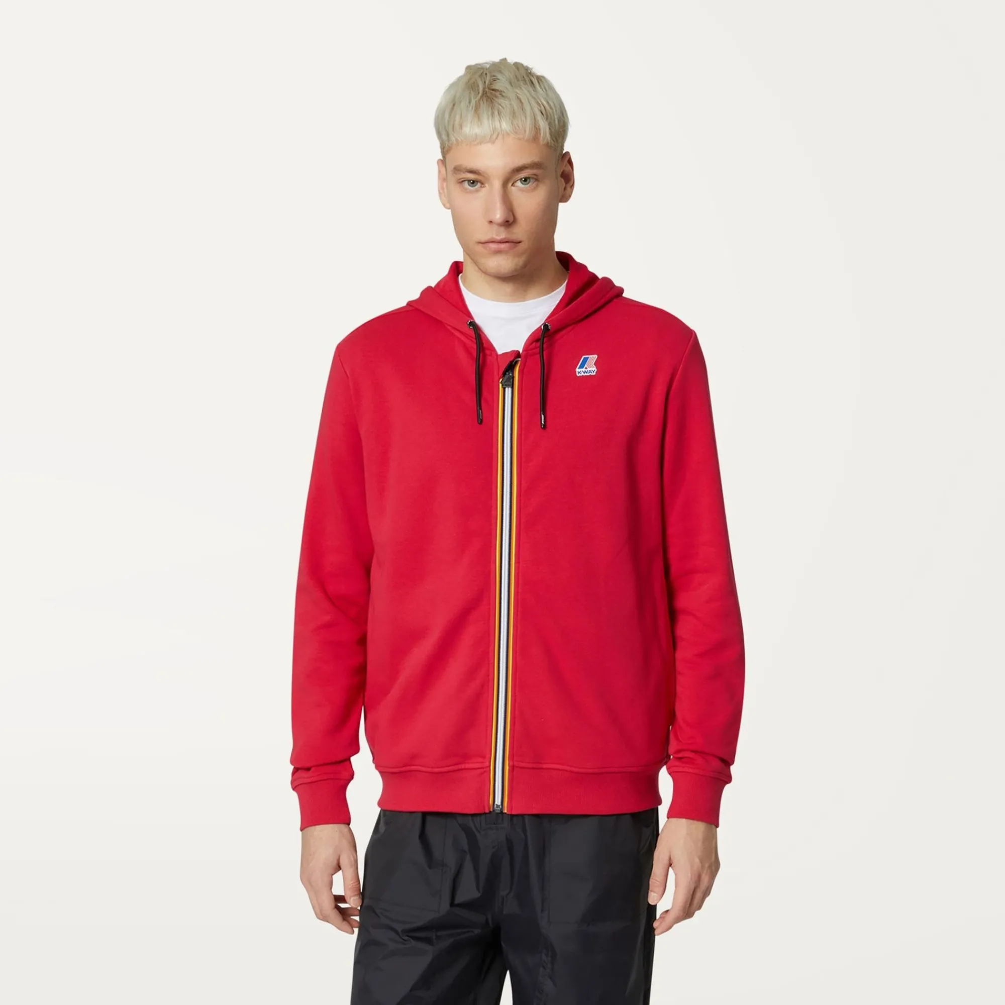 K-WAY Le Vrai Arnel Poly Cotton - Fleece - Jacket - Unisex - Red Berry Cheap