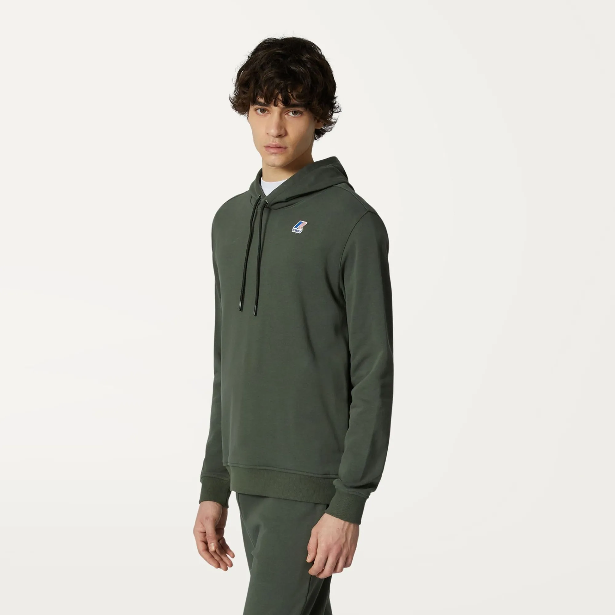 K-WAY Le Vrai Arnette Poly Cotton - Fleece - Jumper - Unisex - Green Blackish Store