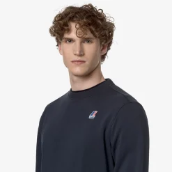 K-WAY Le Vrai Auguste Poly Cotton - Fleece - Jumper - Unisex - Blue Depth Discount