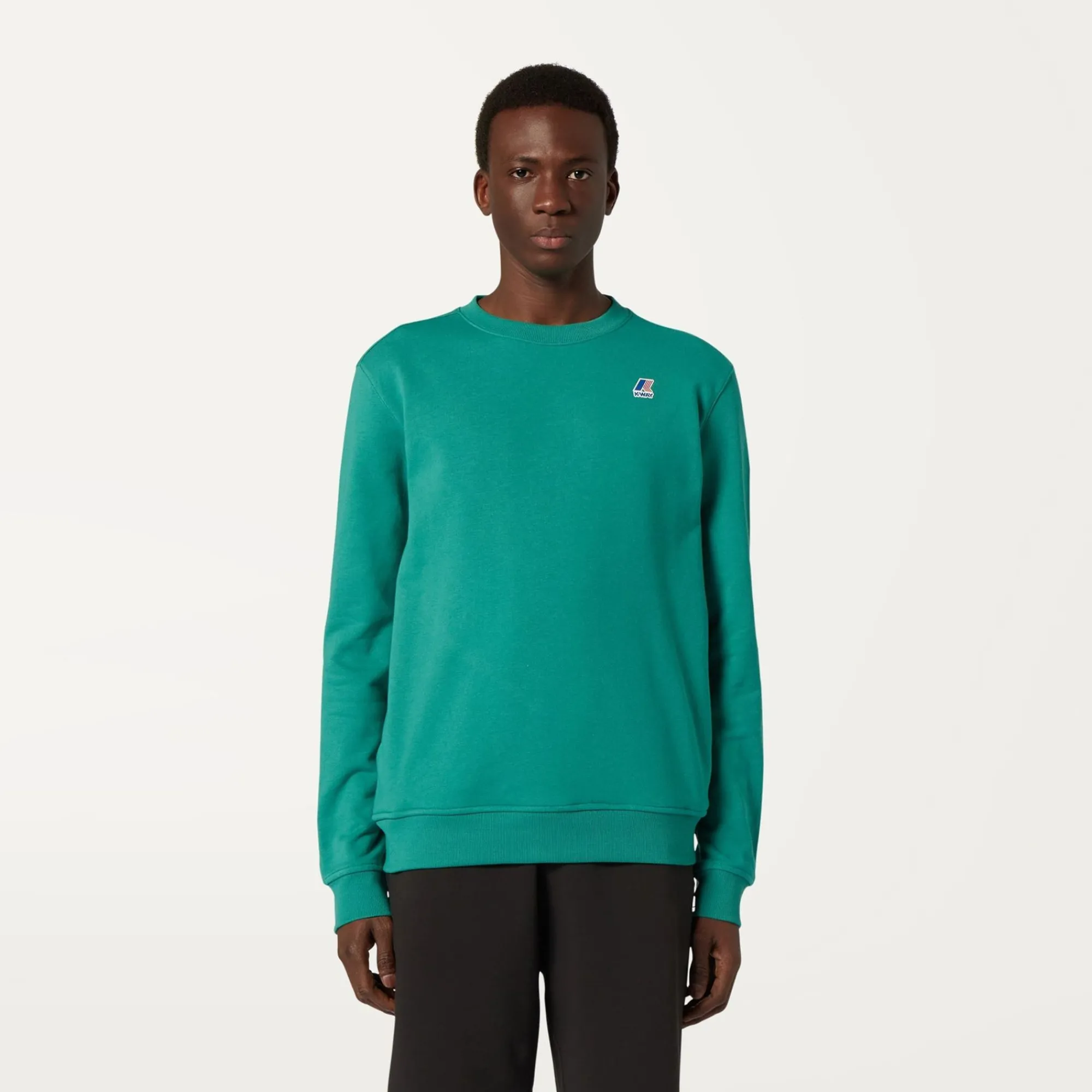 K-WAY Le Vrai Auguste Poly Cotton - Fleece - Jumper - Unisex - Green Hot