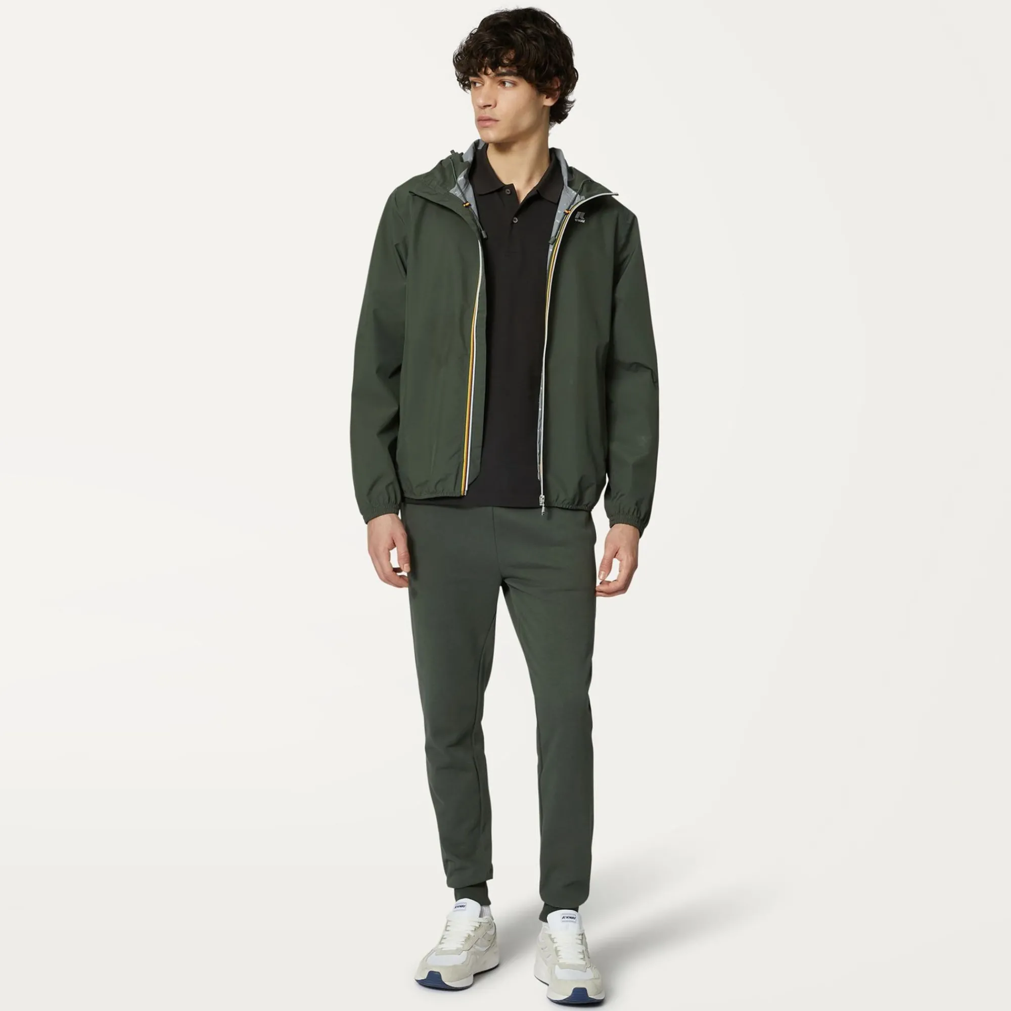 K-WAY Le Vrai Bishop Poly Cotton - Pants - Sport Trousers - Unisex - Green Blackish Cheap