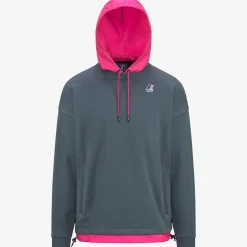 K-WAY Le Vrai Donatien Nylon Pc - Fleece - Jumper - Unisex - Grey Everest-Pink Intense Best Sale