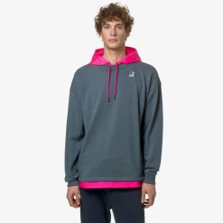 K-WAY Le Vrai Donatien Nylon Pc - Fleece - Jumper - Unisex - Grey Everest-Pink Intense Best Sale