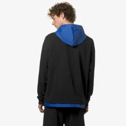 K-WAY Le Vrai Donatien Nylon Pc - Fleece - Jumper - Unisex - Black Pure-Blue Royal Marine Outlet