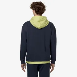 K-WAY Le Vrai Donatien Nylon Pc - Fleece - Jumper - Unisex - Blue Depth-Green Celery Best Sale