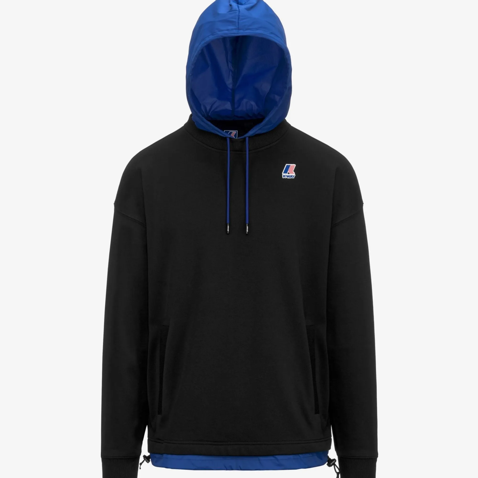 K-WAY Le Vrai Donatien Nylon Pc - Fleece - Jumper - Unisex - Black Pure-Blue Royal Marine Fashion