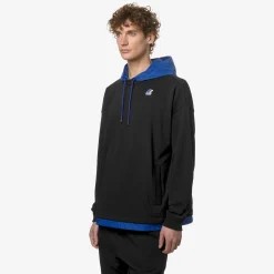 K-WAY Le Vrai Donatien Nylon Pc - Fleece - Jumper - Unisex - Black Pure-Blue Royal Marine Fashion