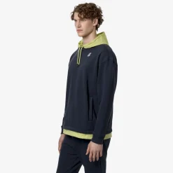 K-WAY Le Vrai Donatien Nylon Pc - Fleece - Jumper - Unisex - Blue Depth-Green Celery Fashion