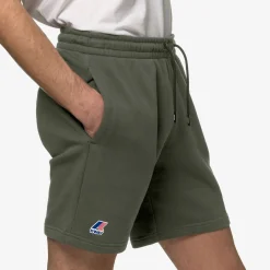 K-WAY Le Vrai Dorian Poly Cotton - Shorts - Sportshorts - Unisex - Green Blackish Discount