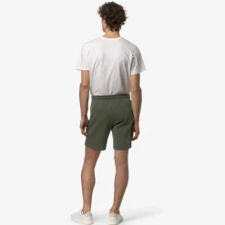 K-WAY Le Vrai Dorian Poly Cotton - Shorts - Sportshorts - Unisex - Green Blackish Discount