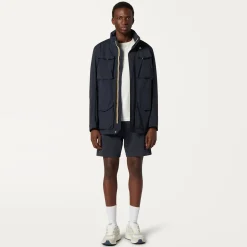 K-WAY Le Vrai Dorian Poly Cotton - Shorts - Sportshorts - Unisex - Blue Depth Discount