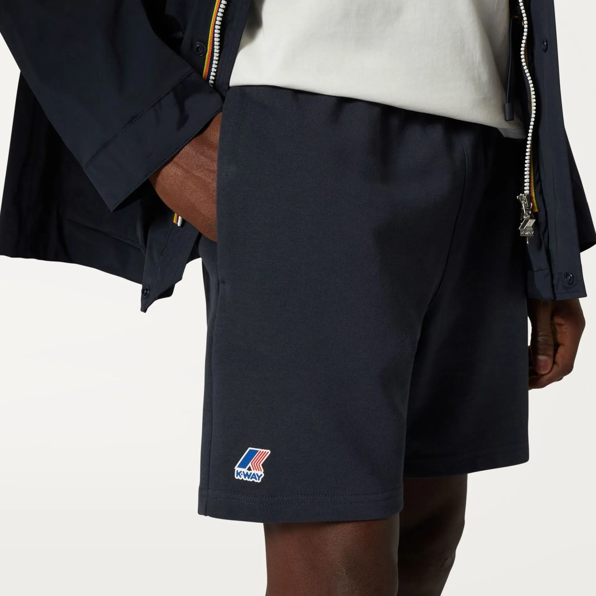 K-WAY Le Vrai Dorian Poly Cotton - Shorts - Sportshorts - Unisex - Blue Depth Outlet