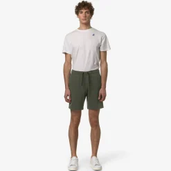 K-WAY Le Vrai Dorian Poly Cotton - Shorts - Sportshorts - Unisex - Green Blackish Cheap