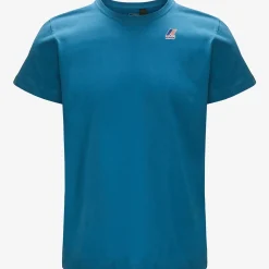 K-WAY Le Vrai Edouard - T-Shirtstop - T-Shirt - Unisex - Blue Turquoise Fashion
