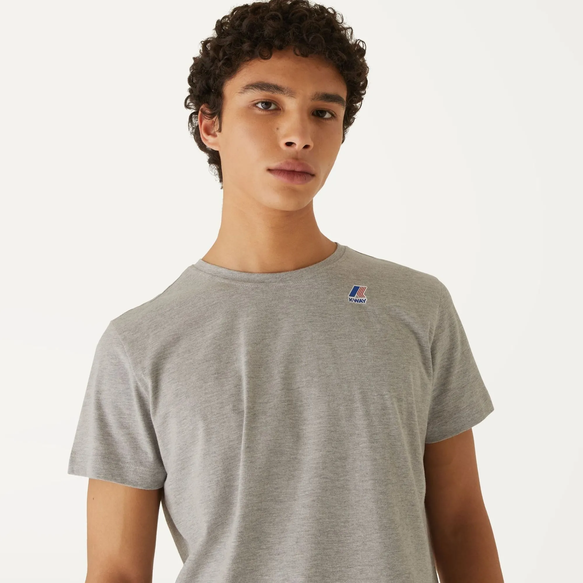 K-WAY Le Vrai Edouard - T-Shirtstop - T-Shirt - Unisex - Lt Grey Mel Fashion