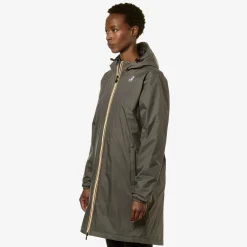 K-WAY Le Vrai 3.0Eiffel Warm - Jackets - 3/4 Length - Unisex - Green Blackish Clearance