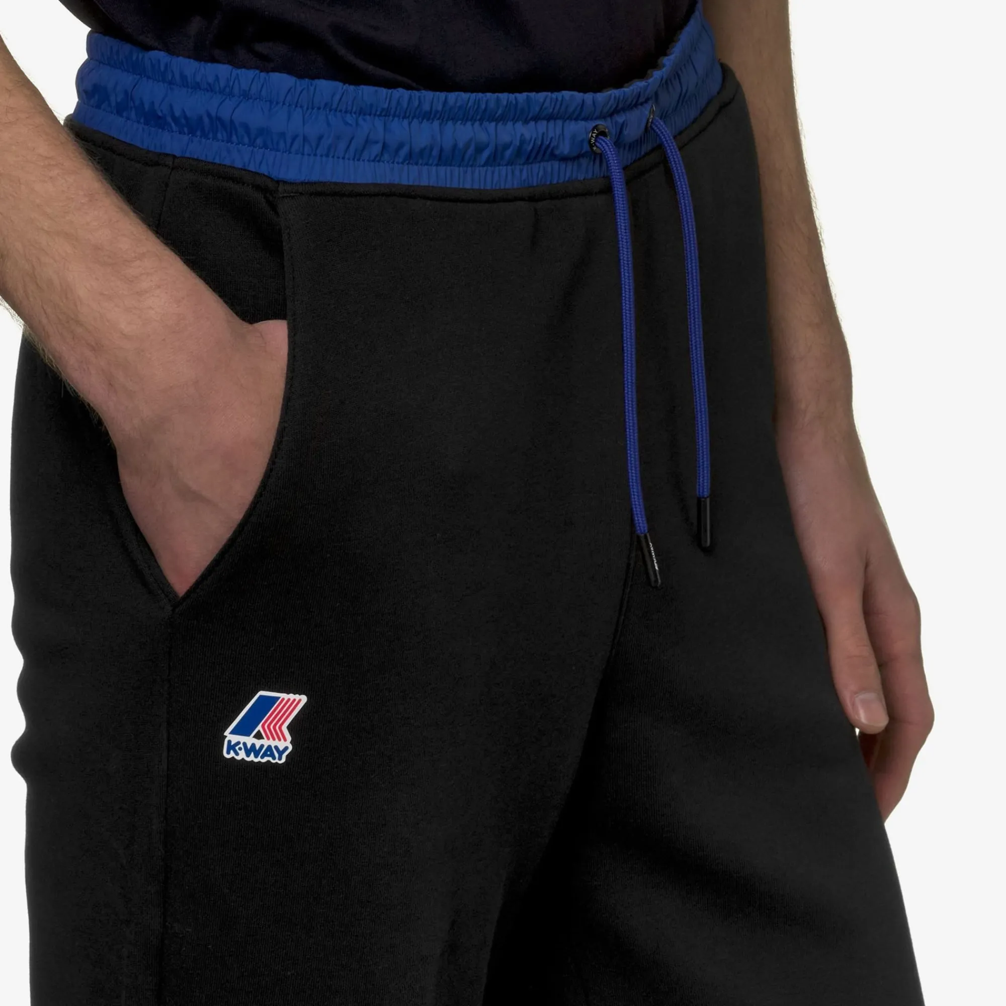 K-WAY Le Vrai Medard Nylon Pc - Pants - Sport Trousers - Unisex - Black Pure-Blue Royal Marine Sale