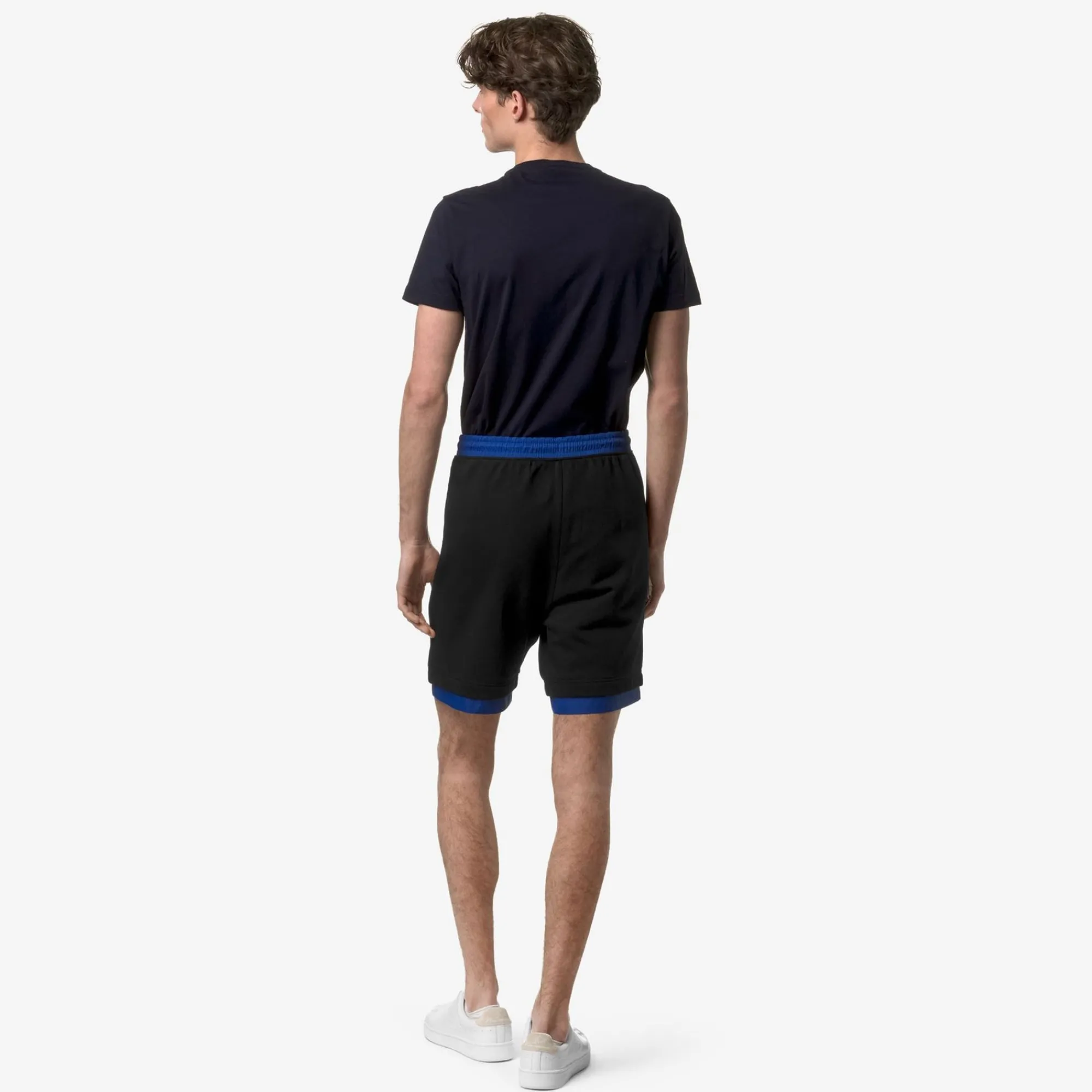 K-WAY Le Vrai Nestor Nylon Pc - Shorts - Sportshorts - Unisex - Black Pure-Blue Royal Marine Fashion