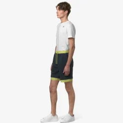 K-WAY Le Vrai Nestor Nylon Pc - Shorts - Sportshorts - Unisex - Blue Depth-Green Celery Discount