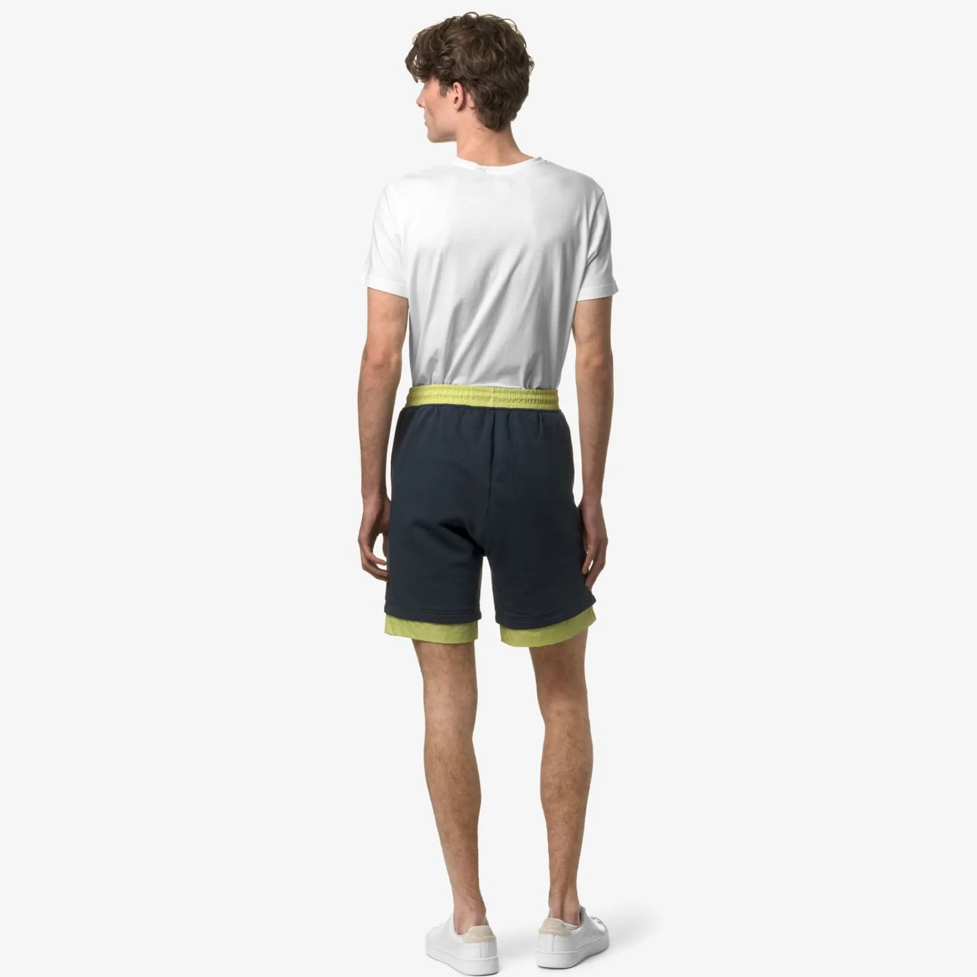 K-WAY Le Vrai Nestor Nylon Pc - Shorts - Sportshorts - Unisex - Blue Depth-Green Celery Discount