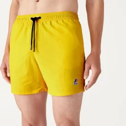 K-WAY Le Vrai Olivier - Bathing Suits - Swimming Trunk - Man - Yellow Dk Sale
