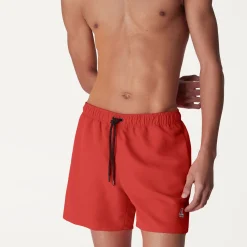 K-WAY Le Vrai Olivier - Bathing Suits - Swimming Trunk - Man - Red Papavero Flash Sale
