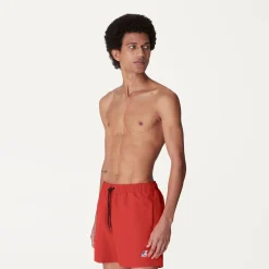 K-WAY Le Vrai Olivier - Bathing Suits - Swimming Trunk - Man - Red Papavero Flash Sale