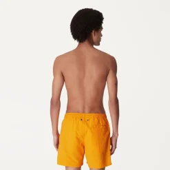 K-WAY Le Vrai Olivier - Bathing Suits - Swimming Trunk - Man - Orange Saffron Clearance