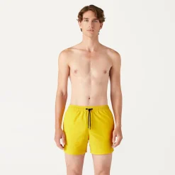 K-WAY Le Vrai Olivier - Bathing Suits - Swimming Trunk - Man - Yellow Dk Hot