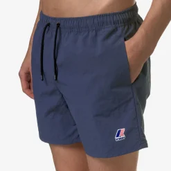 K-WAY Le Vrai Olivier - Bathing Suits - Swimming Trunk - Man - Blue Indigo Sale