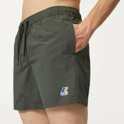 K-WAY Le Vrai Olivier - Bathing Suits - Swimming Trunk - Man - Green Blackish Flash Sale